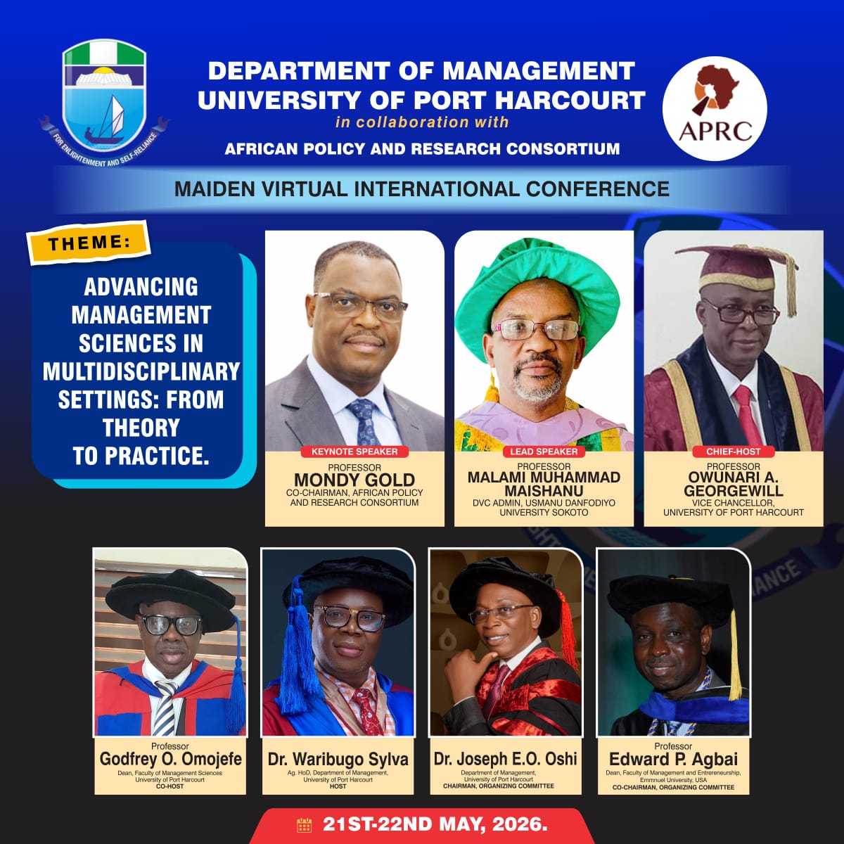 Maiden Virtual International Conference - University of Port Harcourt